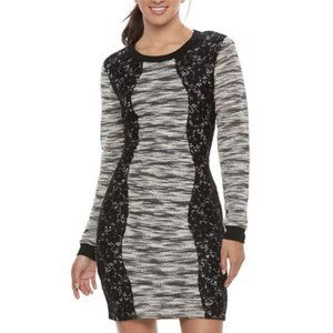 3/$15 Three Pink Hearts Marled Sweater Dress